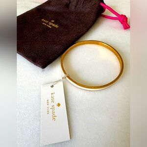 Kate Spade NWT gold/ivory bangle bracelet
